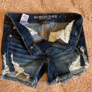 American eagle midi cutoff shorts
